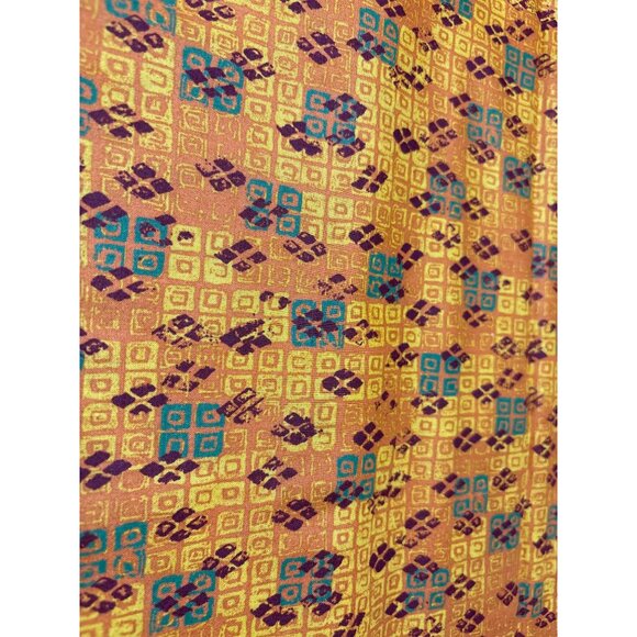 Vintage Jo-Ann Cotton Fabric 1/2 yard x 44" Bold Orange Geometric Pattern - Picture 4 of 5